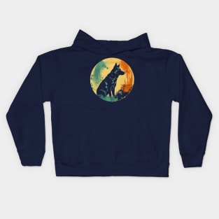 Vintage German Shepard Kids Hoodie